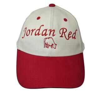Jordan Red Slideback Baseball Cap Multi One Size Adjustable Gold Line King Cap